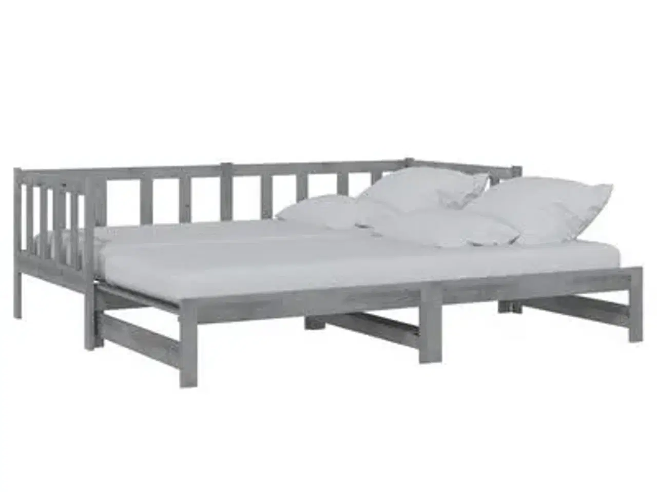 Billede 1 - vidaXL daybed med udtræk 2x(90x200) cm massivt fyr