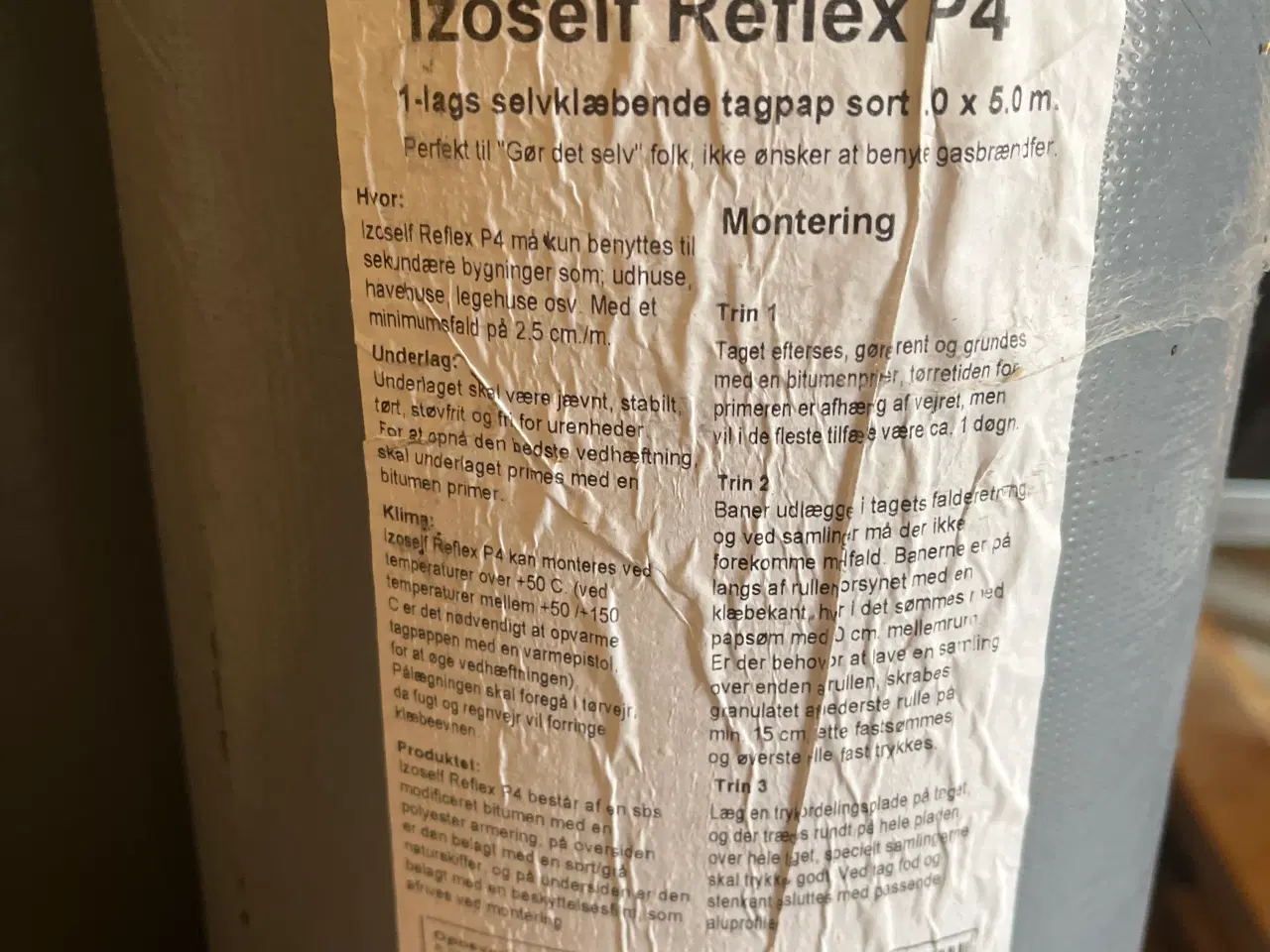 Billede 2 - 3 ruller 1x5 meter selvklæbende + 4 l grunder