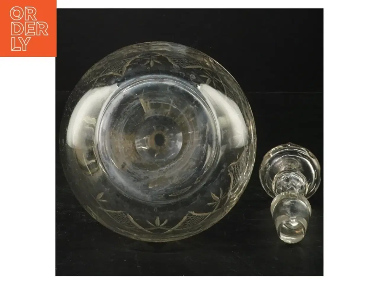 Billede 3 - Glas kande med prop (str. 24 cm. 13 cm i diameter)