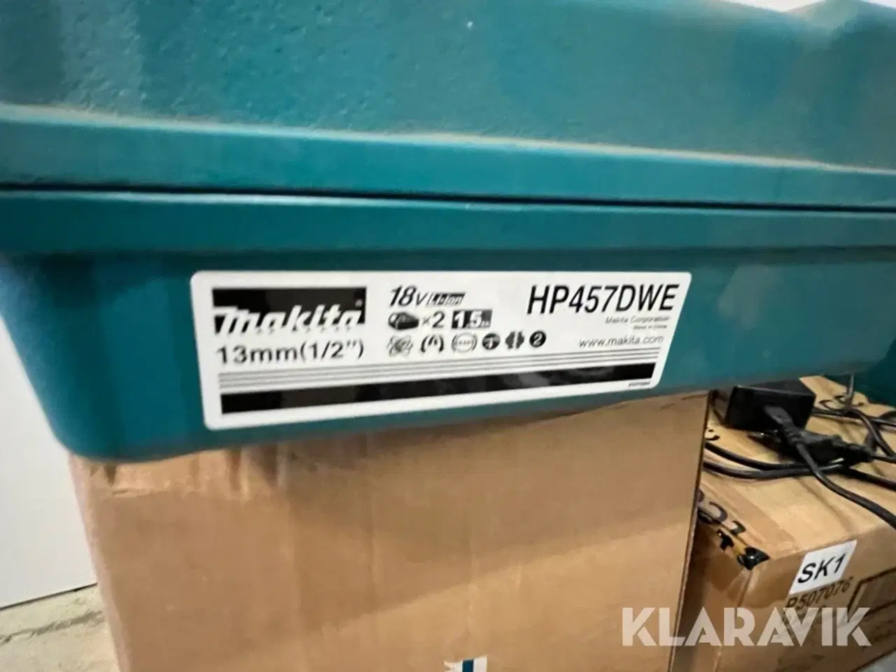 Billede 7 - Batteri/lade sæt Makita HP457DWE