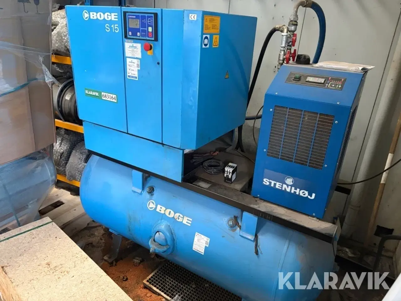 Billede 3 - Skruekompressor Boge S15 med tryklufttørrer