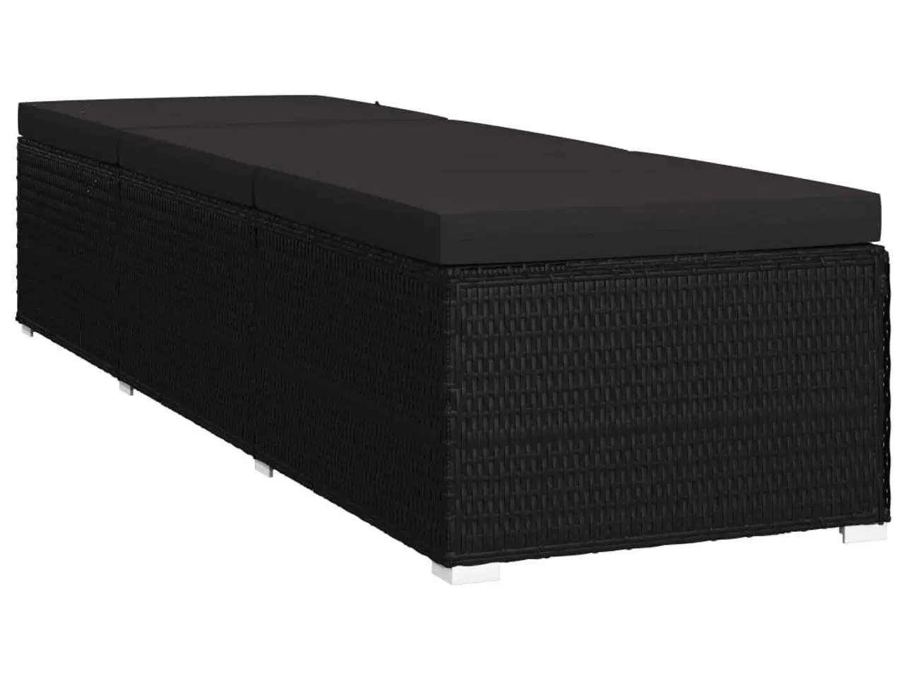 Billede 4 - Liggestol med hynde polyrattan sort