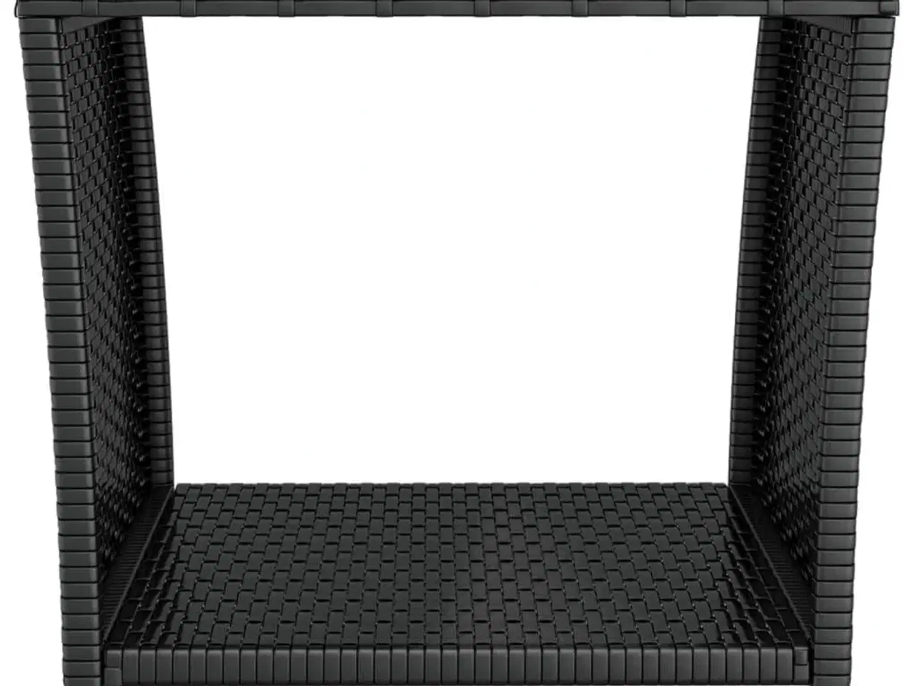 Billede 3 - Tebord med træbordplade polyrattan og massivt akacietræ sort