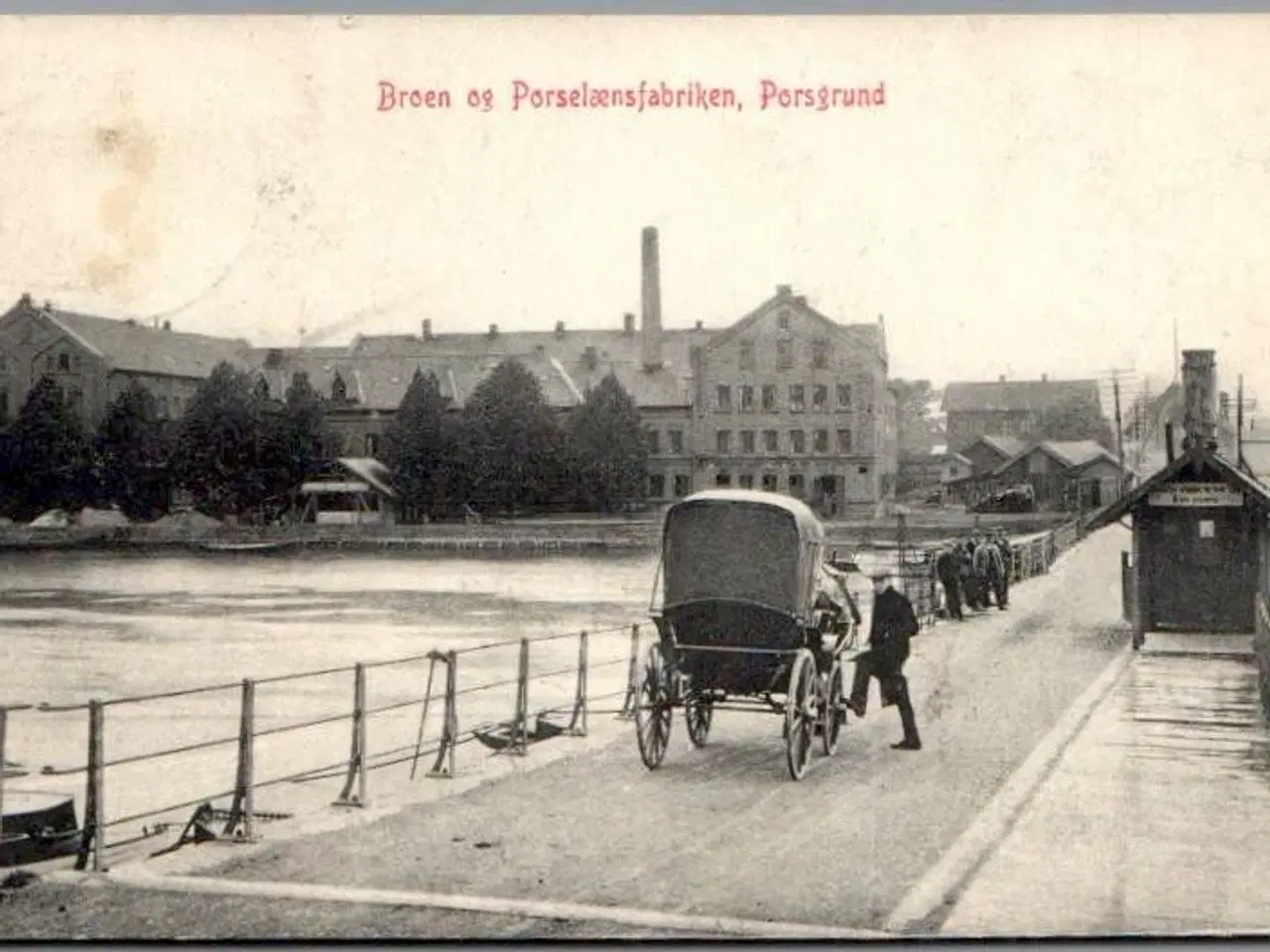 Billede 1 - Broen og Porselænsfabrikken Porsgrund - Norge - Brugt