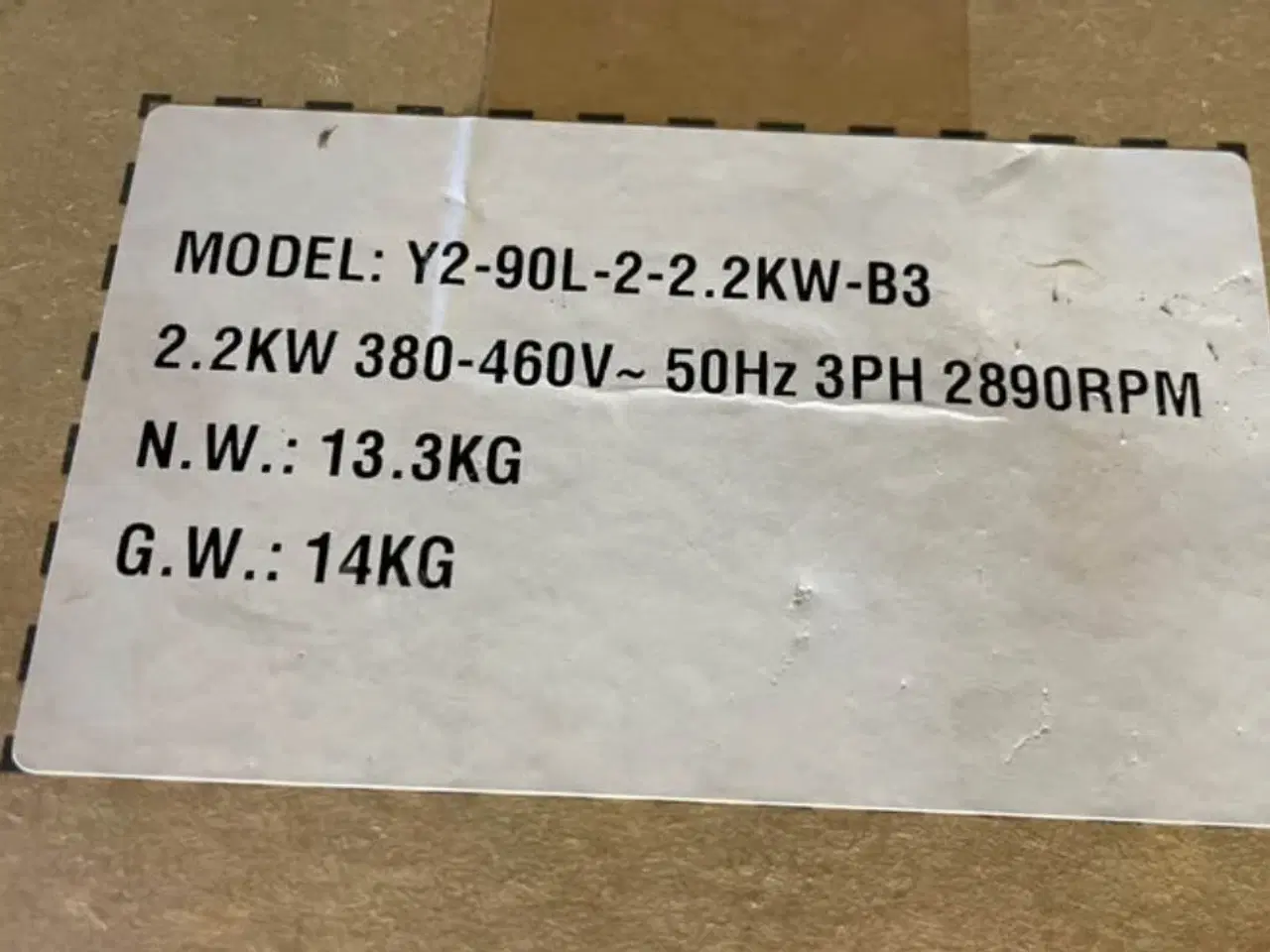 Billede 2 - Ny Elmotor 380v 2,2 kw