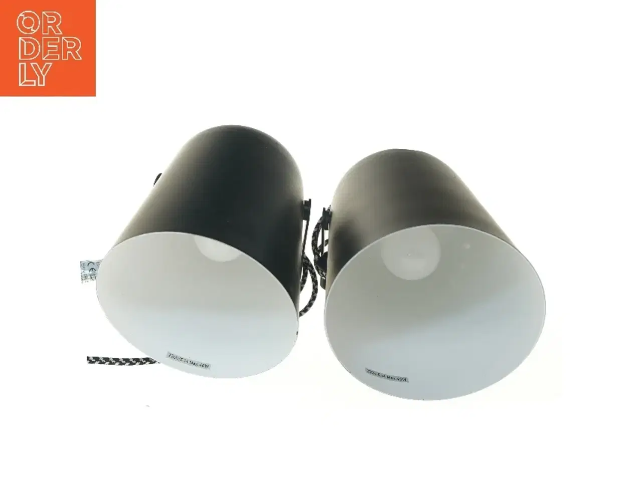 Billede 3 - Sort pendel lamper (str. 2 stk 21 cm)