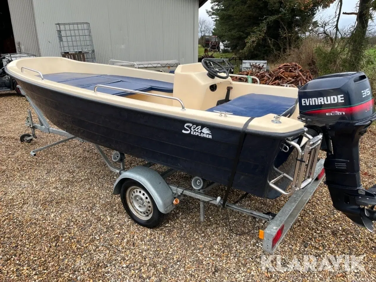 Billede 3 - Båd Sea Explorer med Evinrude 35 hk og trailer