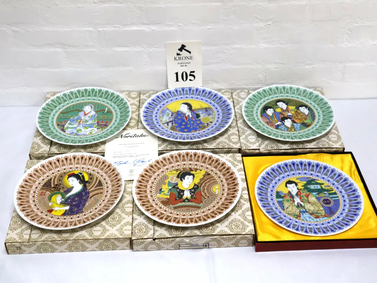 Billede 1 -  6 Stk Noritake juleplatter årg 1975-76-77-78-79-8