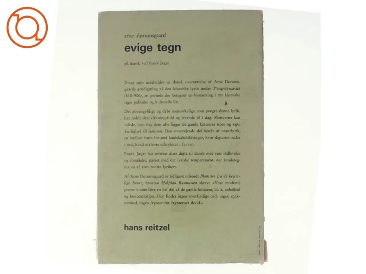 Billede 3 - Evige tegn oversat af Arne Dørumsgaard (bog)