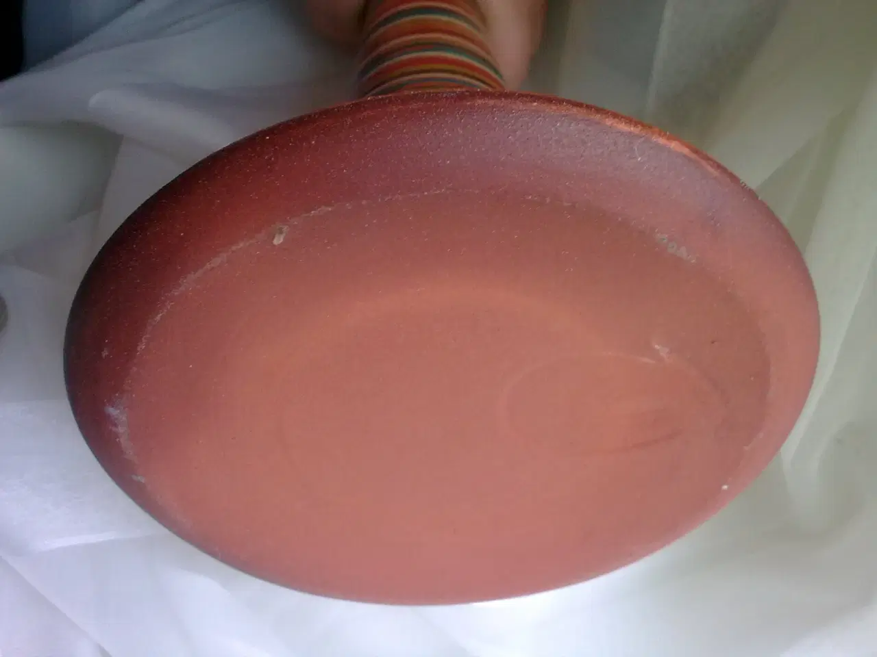 Billede 6 - Lertøj stribet multi glade farver brugskunst