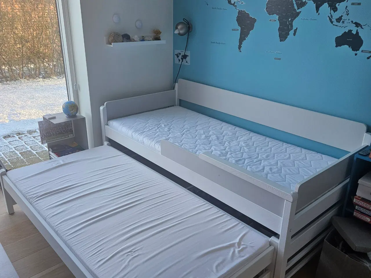 Billede 1 - Seng med udtræksseng og opbevaring
