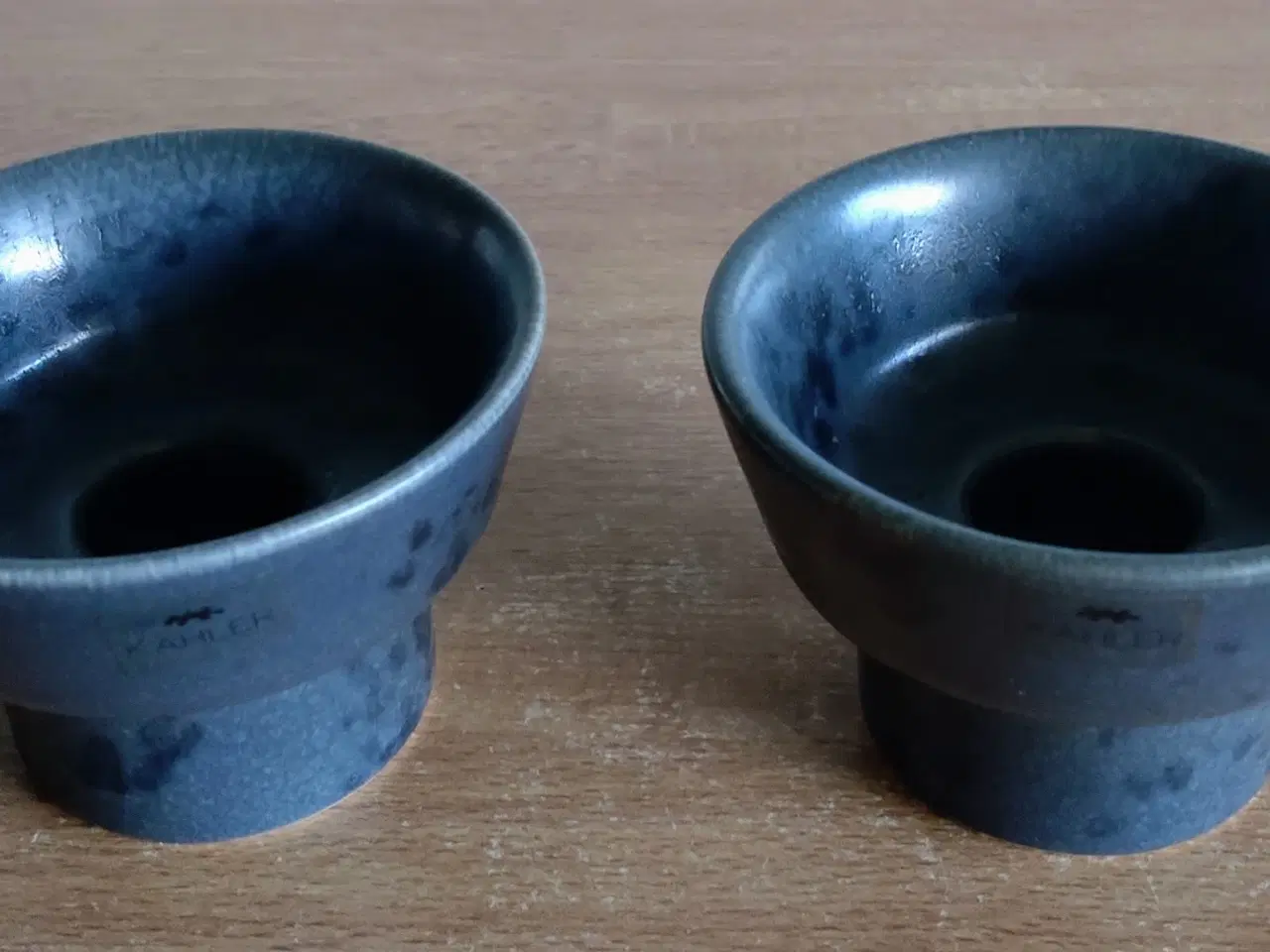 Billede 1 - Kähler Ombria lysestager - Måneskinsblå - 2 stk.