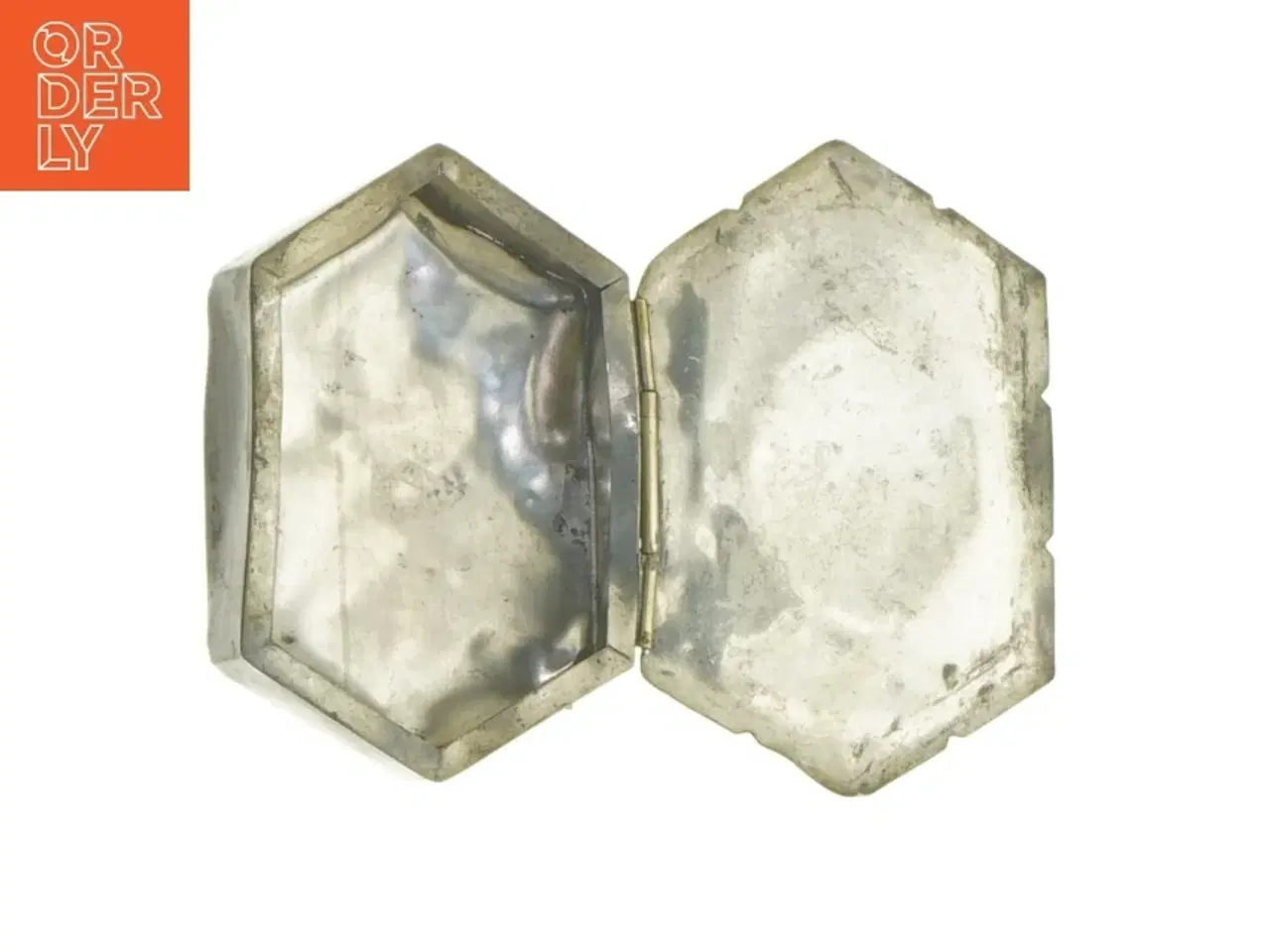 Billede 9 - Antik Tin æske med Skildpadde skjold (str. 9 x 6 x 2 cm)