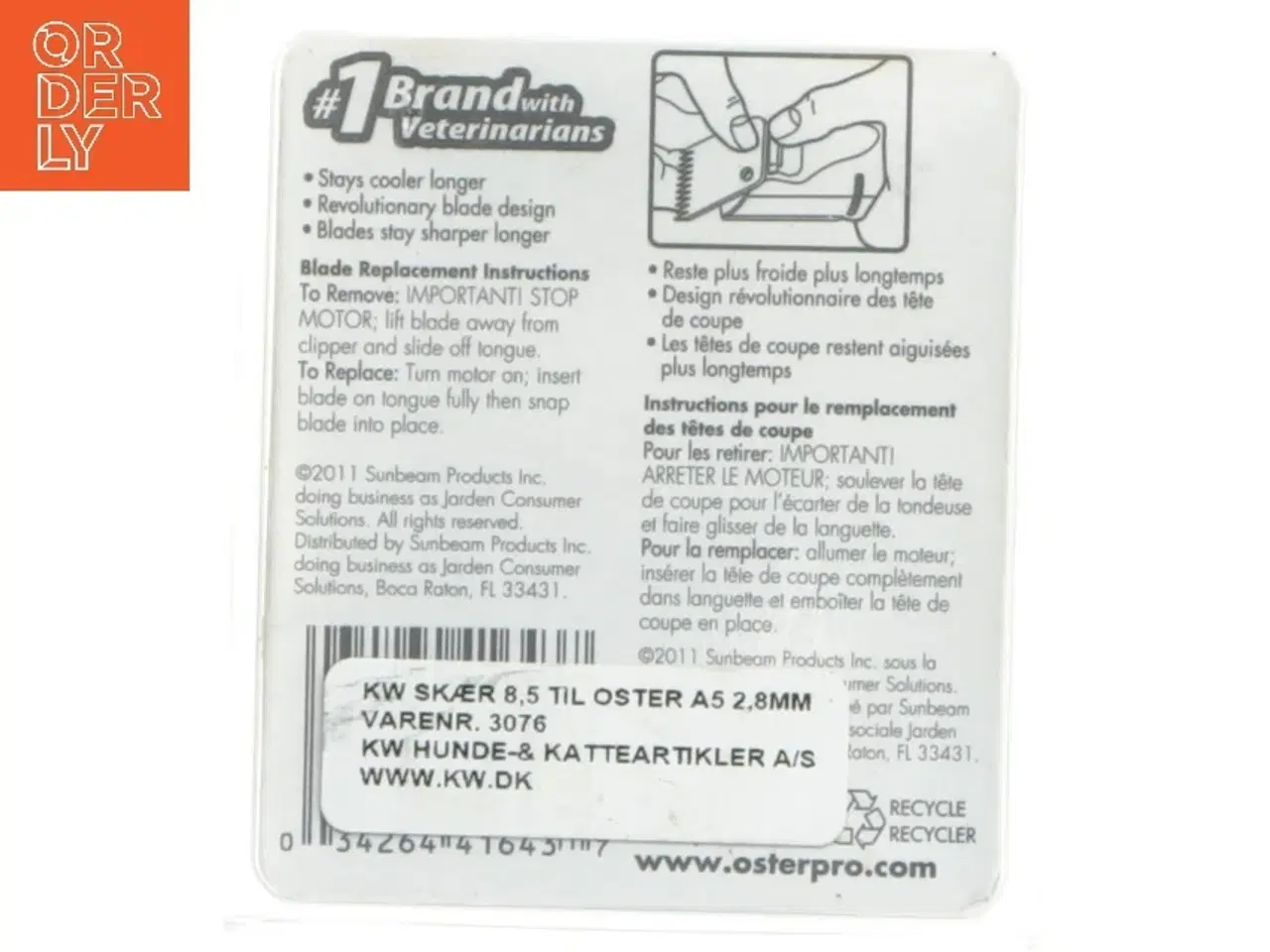 Billede 2 - Oster Cryogen-X A5 skæresæt fra Oster (str. 5x5 cm)