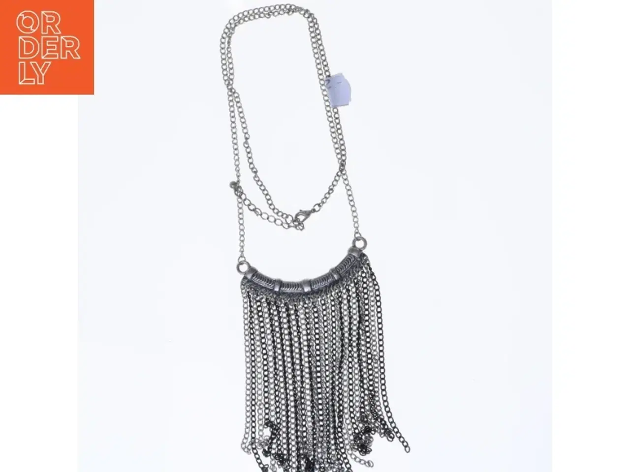 Billede 2 - Sølvhalskæde med kvast (str. 60 cm)