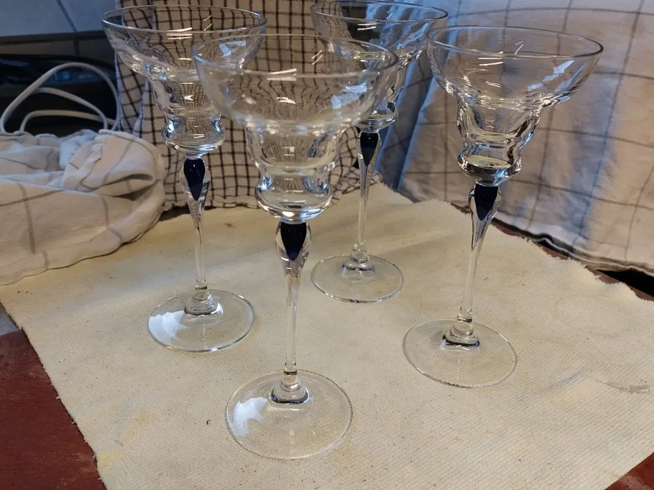 Billede 6 - Blå dråbe krystalglas