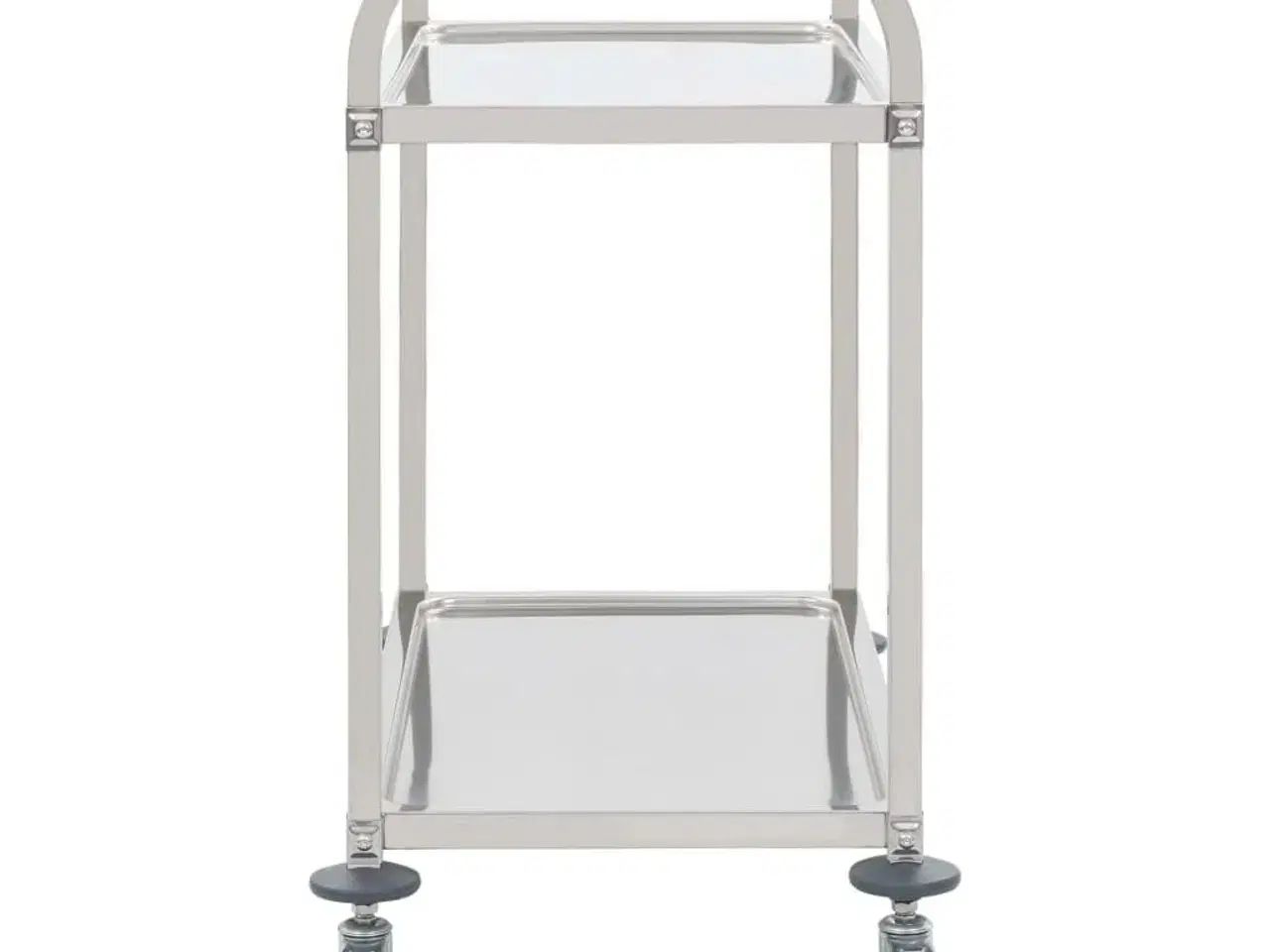 Billede 3 - Køkkenvogn med 2 hylder 96,5x55x90 cm rustfrit stål