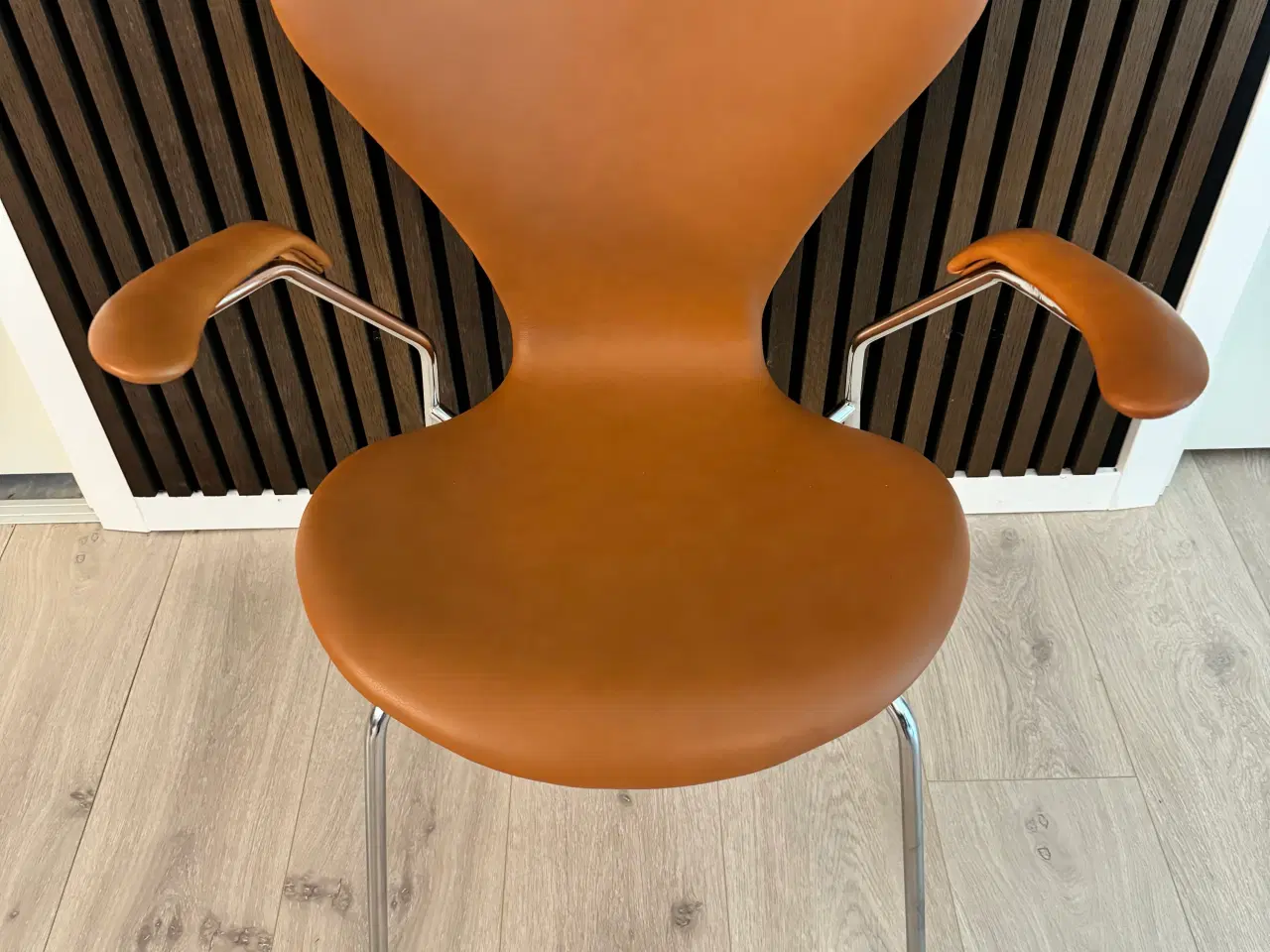 Billede 2 - AJ Syver Stole Armlæn 6 stk. Cognac Læder