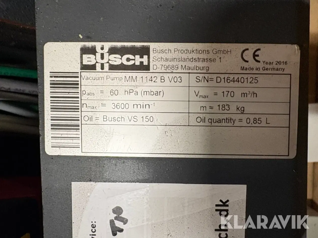 Billede 10 - Vacuum pumpe Grundfoss BUSCH Mink MM 1142 BV