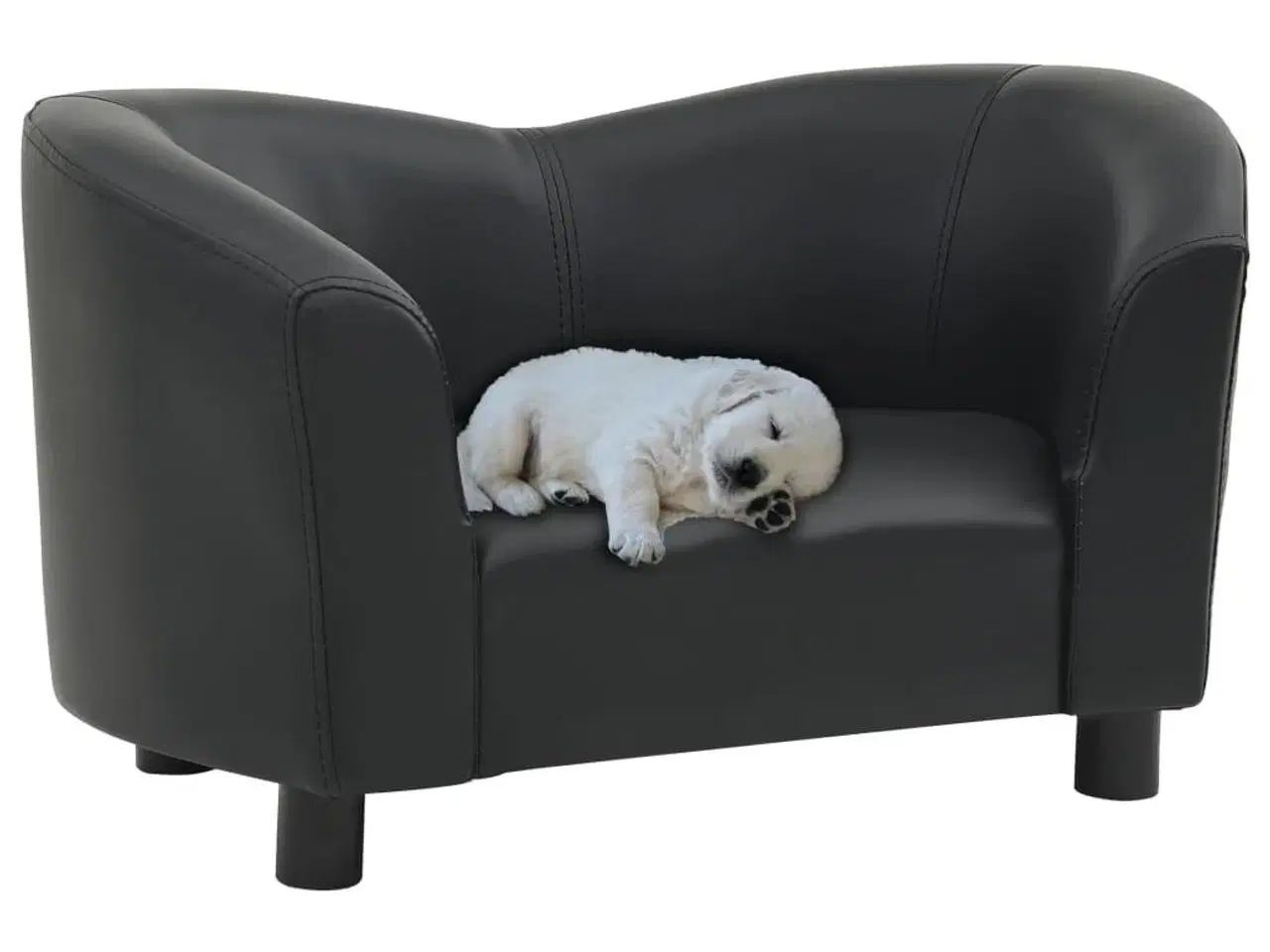 Billede 1 - Hundesofa 67x41x39 cm kunstlæder sort
