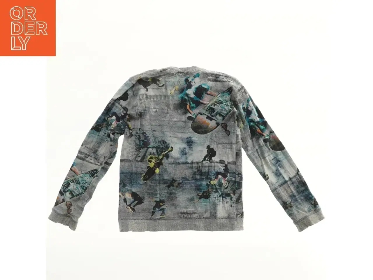 Billede 1 - Langærmet trøje med skateboardmotiv (str. 140)