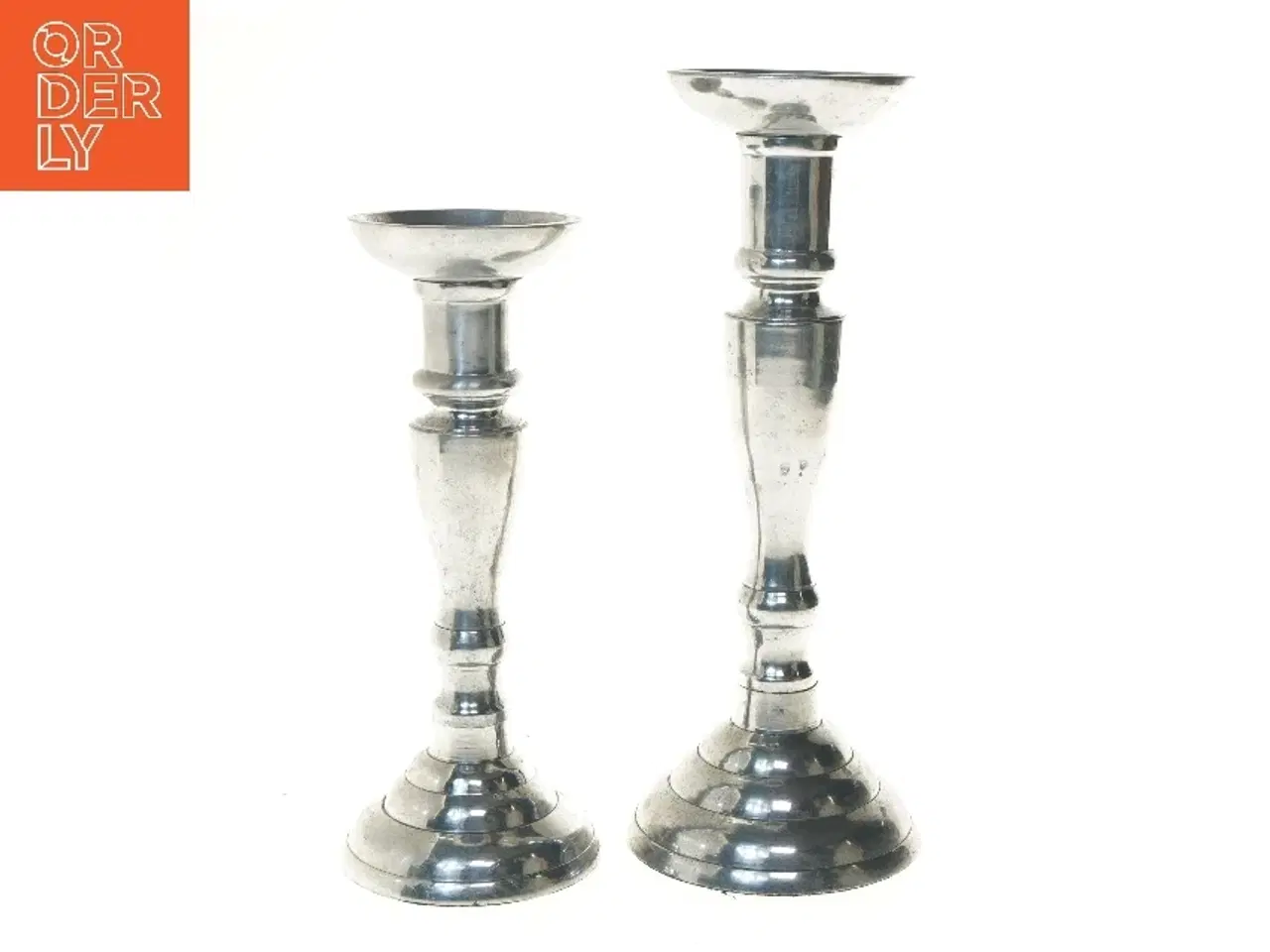 Billede 1 - Sæt af stål lysestager (str. 29x36 cm)