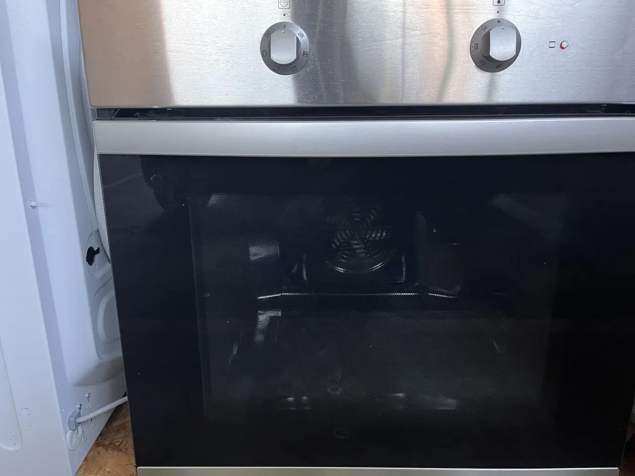 Billede 3 - Indbygningsovn med front i rustfrit stål