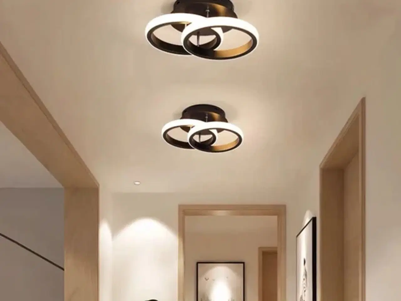 Billede 1 - 2 stk. Aurora Prestige Loftlampe Rund 20W
