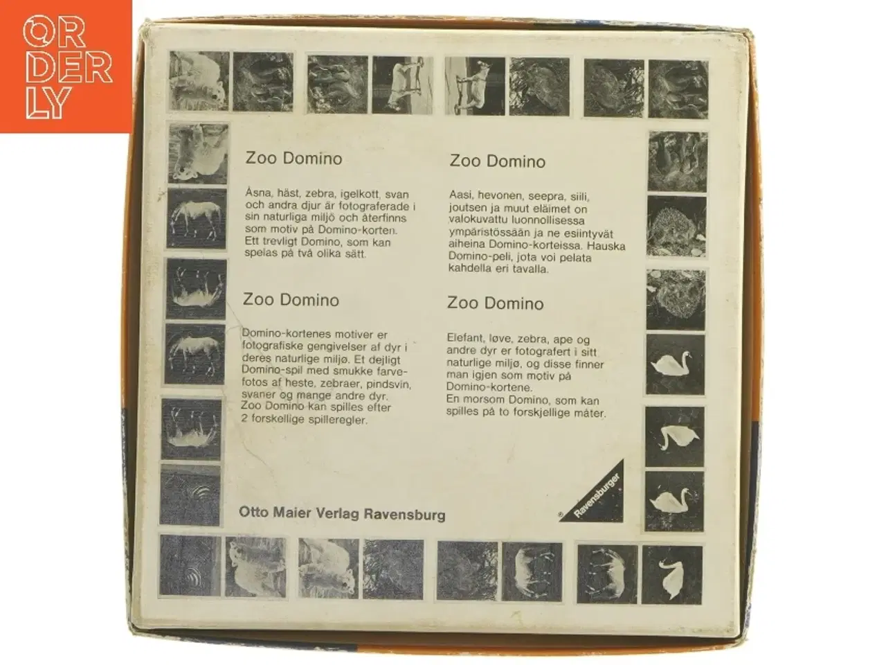 Billede 3 - Vintage Zoo Domino spil fra Ravensburger (str. 19x19 cm)
