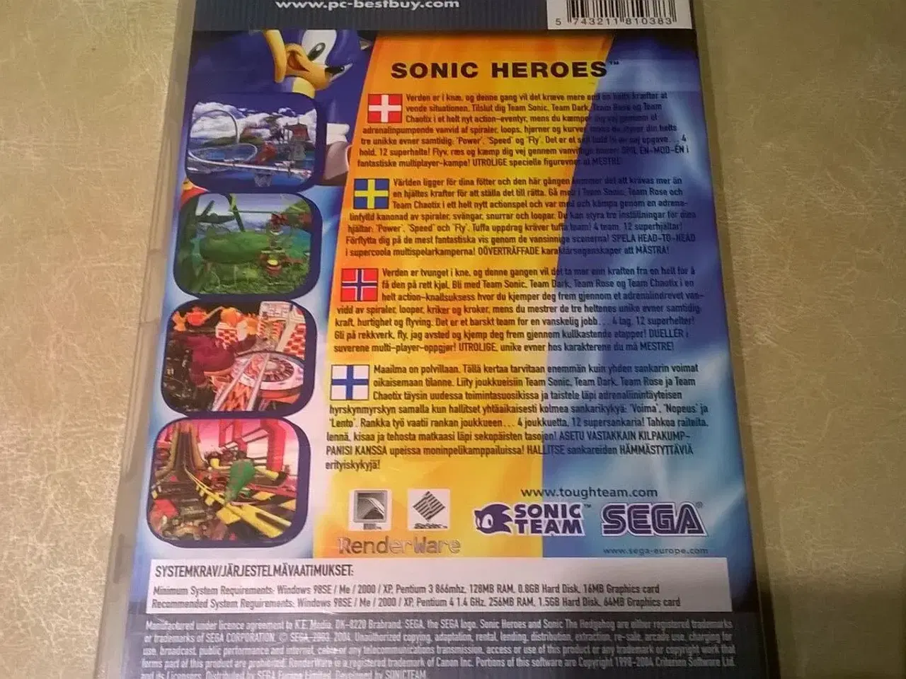 Billede 2 - Sonic Heroes PC spil