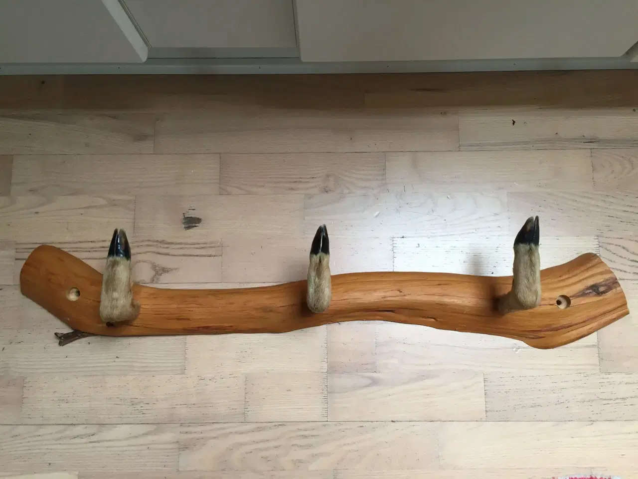 Billede 1 - Smuk Knagerække i enebærtræ med rådyrben