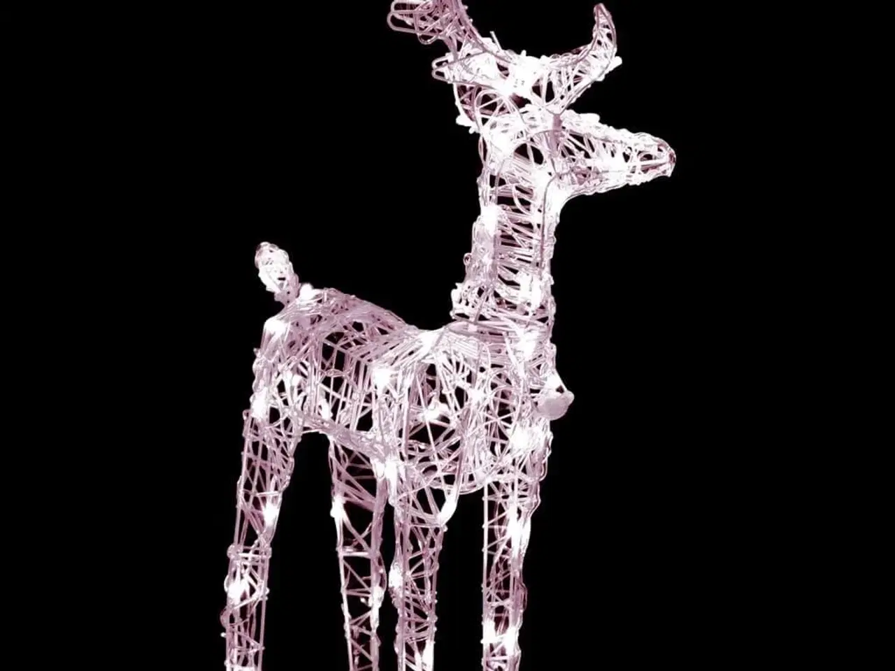 Billede 4 - Rensdyr og kane julefigur 160 LED'er 130 cm akryl