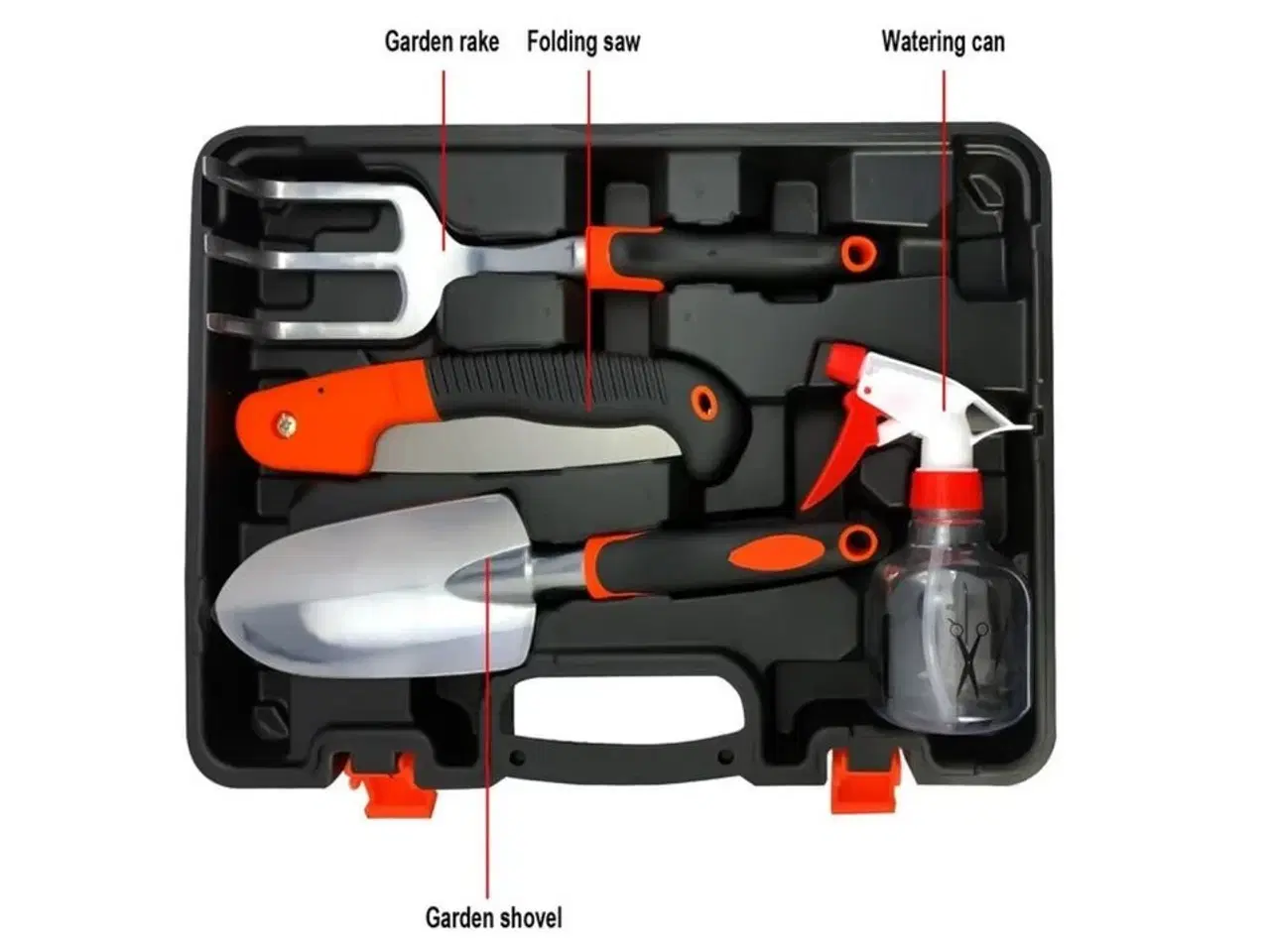 Billede 3 - Have værktøjssæt i praktisk kuffert.