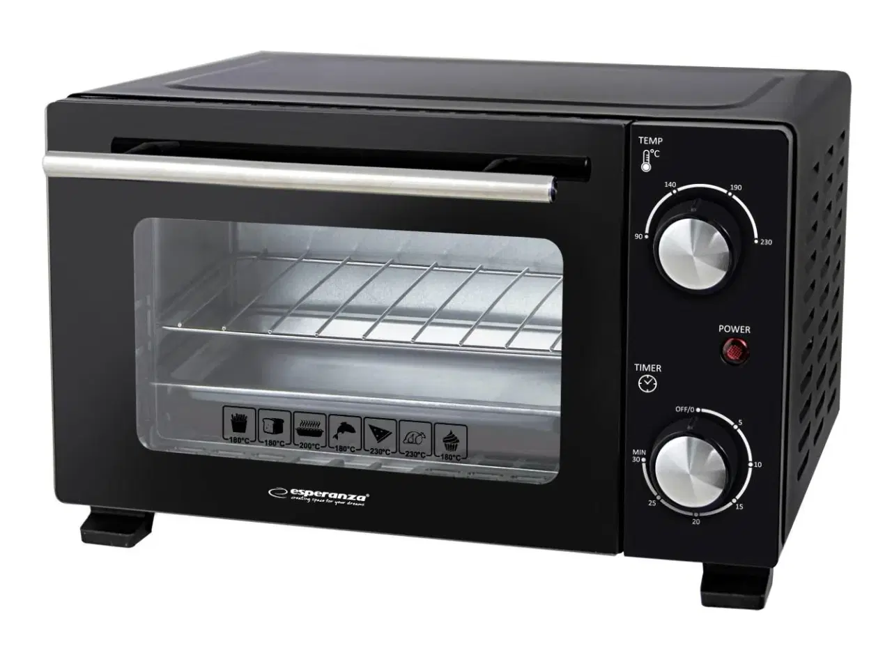 Billede 1 - Miniovn Esperanza 10 l – 800 W, sort