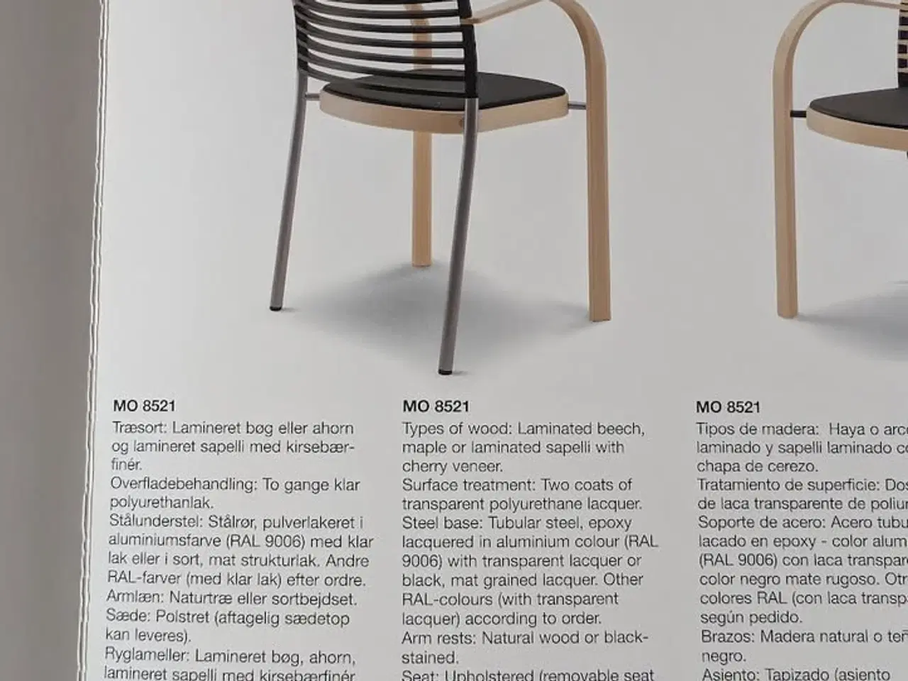 Billede 5 - Magnus Olesen stole 6 stk. + bord m. tillægsplader