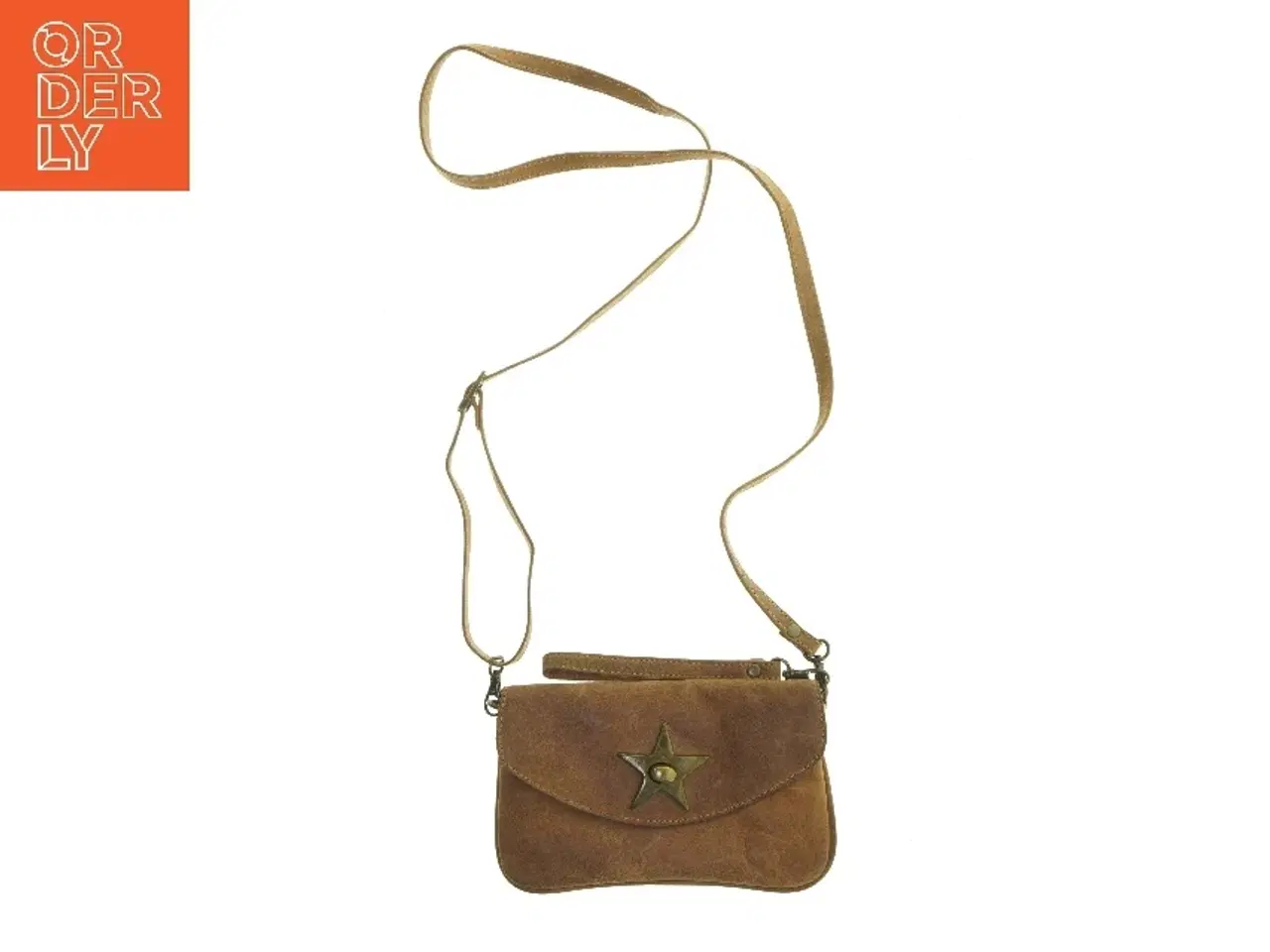 Billede 1 - Lille lædertaske med stjerne fra Octopus (str. 22x14 cm)