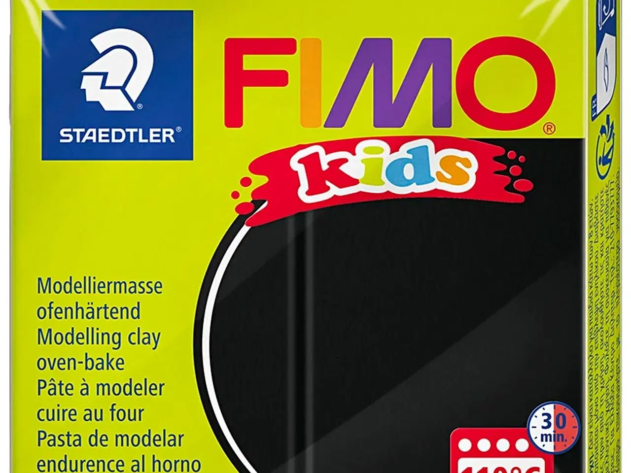 Billede 1 - FIMO® Kids Sort Ler 42g - Kreativ Leg for Børn