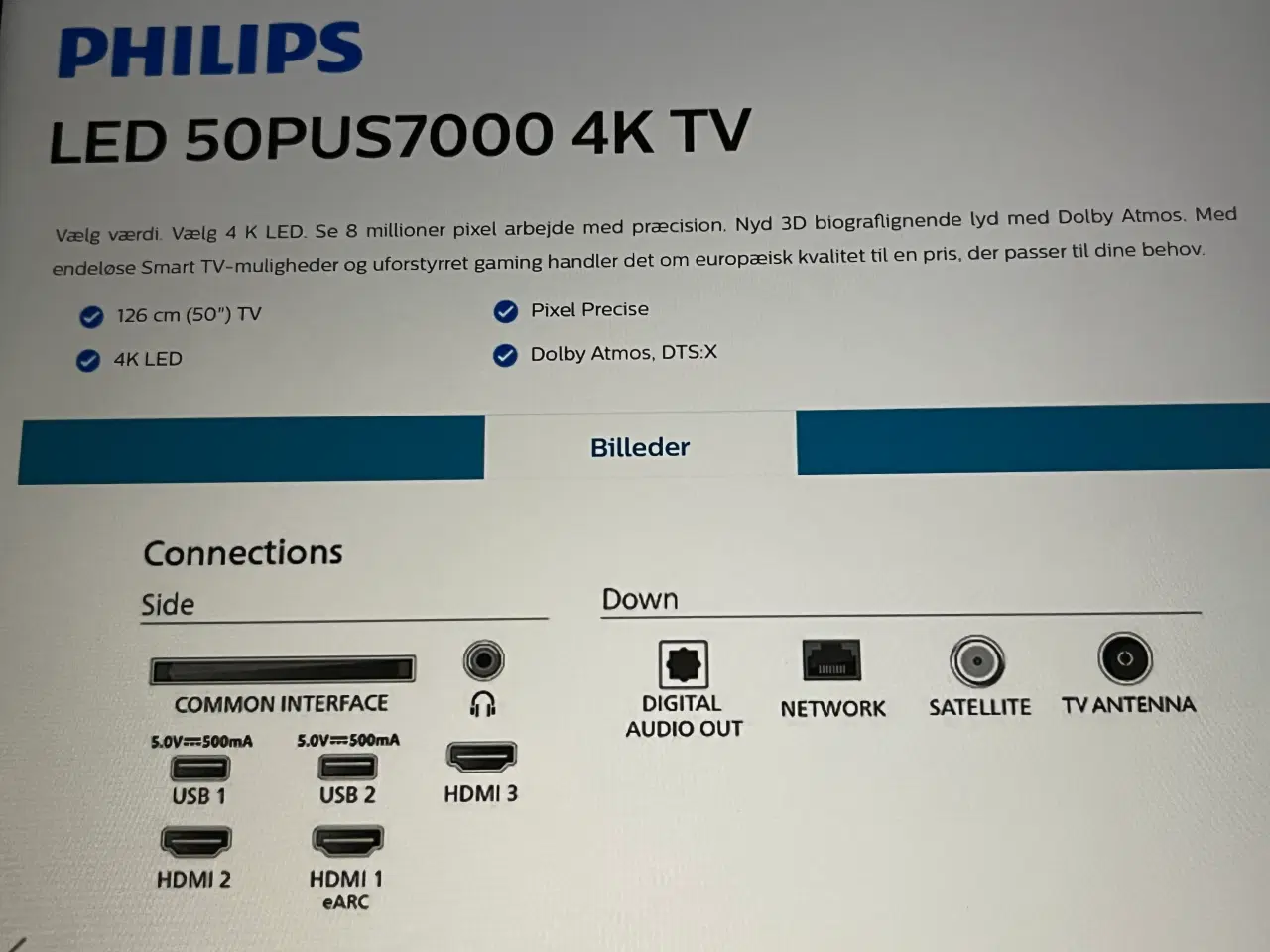 Billede 5 - Philips smart TV 50 tommer