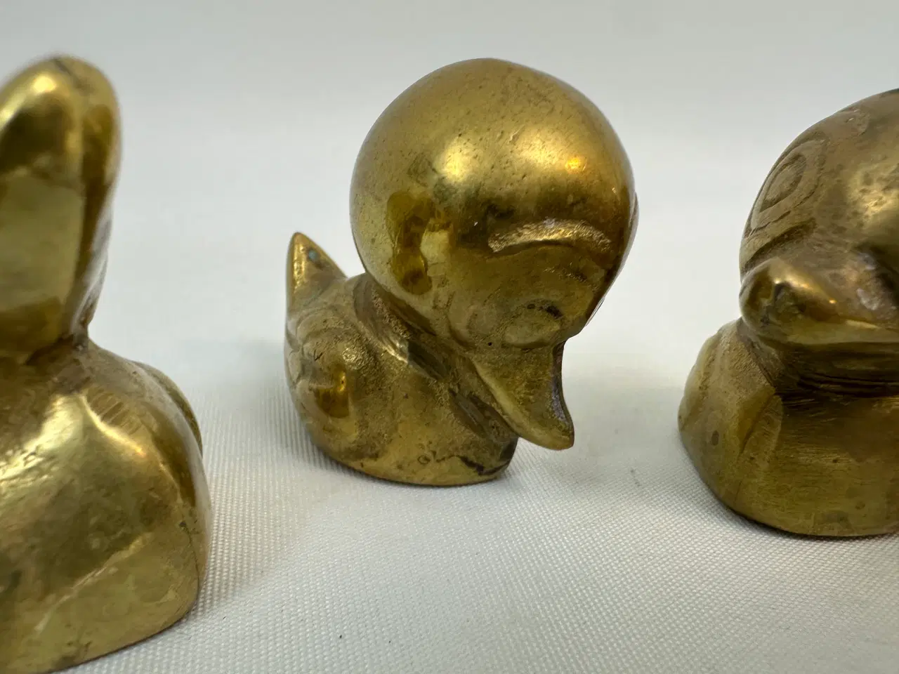 Billede 3 - 3 stk. små vintage messing ænder