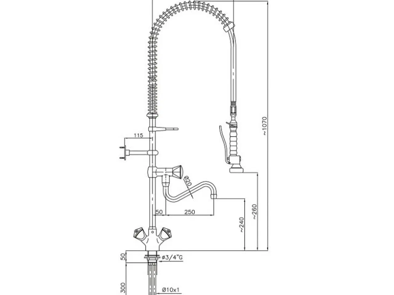 Billede 2 - Spulearm + Forbruser – PRO – bordmodel – 1 huls