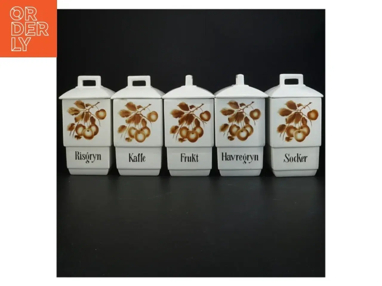 Billede 1 - Porcelæn krydderiglas (str.15 x 9,5 cm og 8 x 5,5 cm)