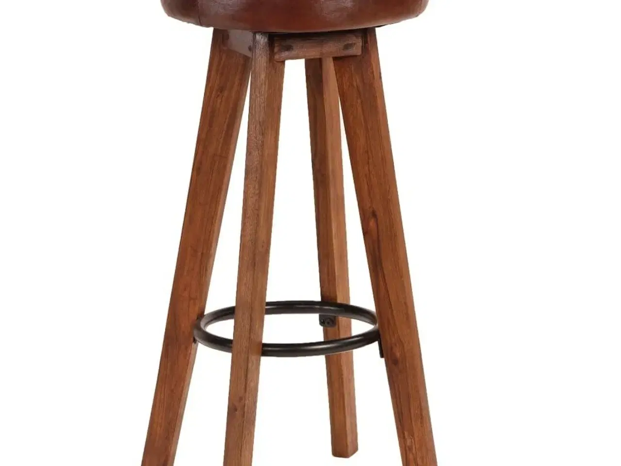 Billede 11 - Barstole 2 stk. ægte læder og massivt akacietræ