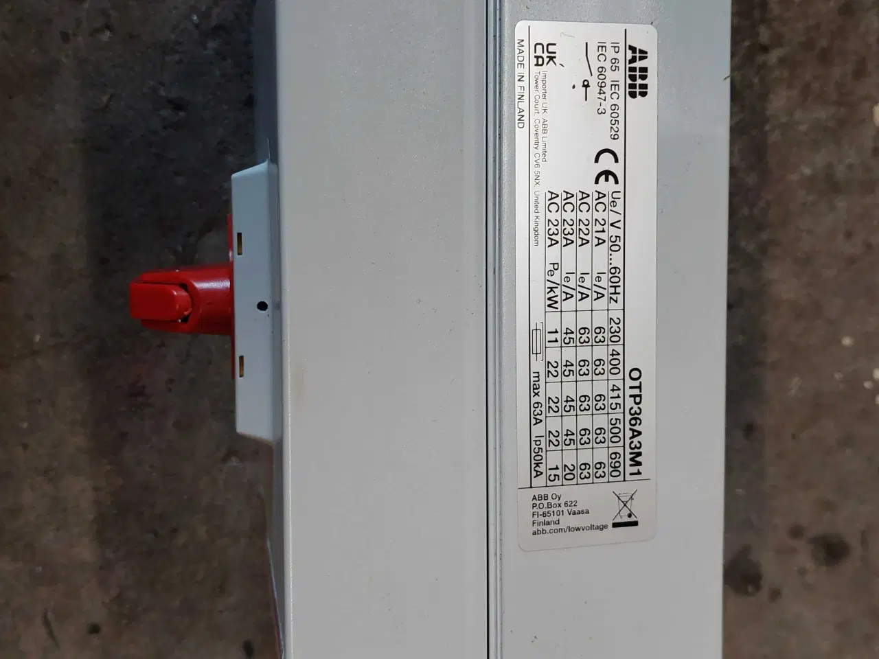 Billede 1 - ABB afbryder til kraft
