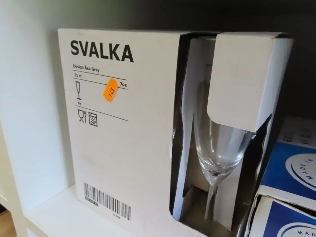 Billede 4 - Blandede kasser med glas. Vin, champagne og vandglas
