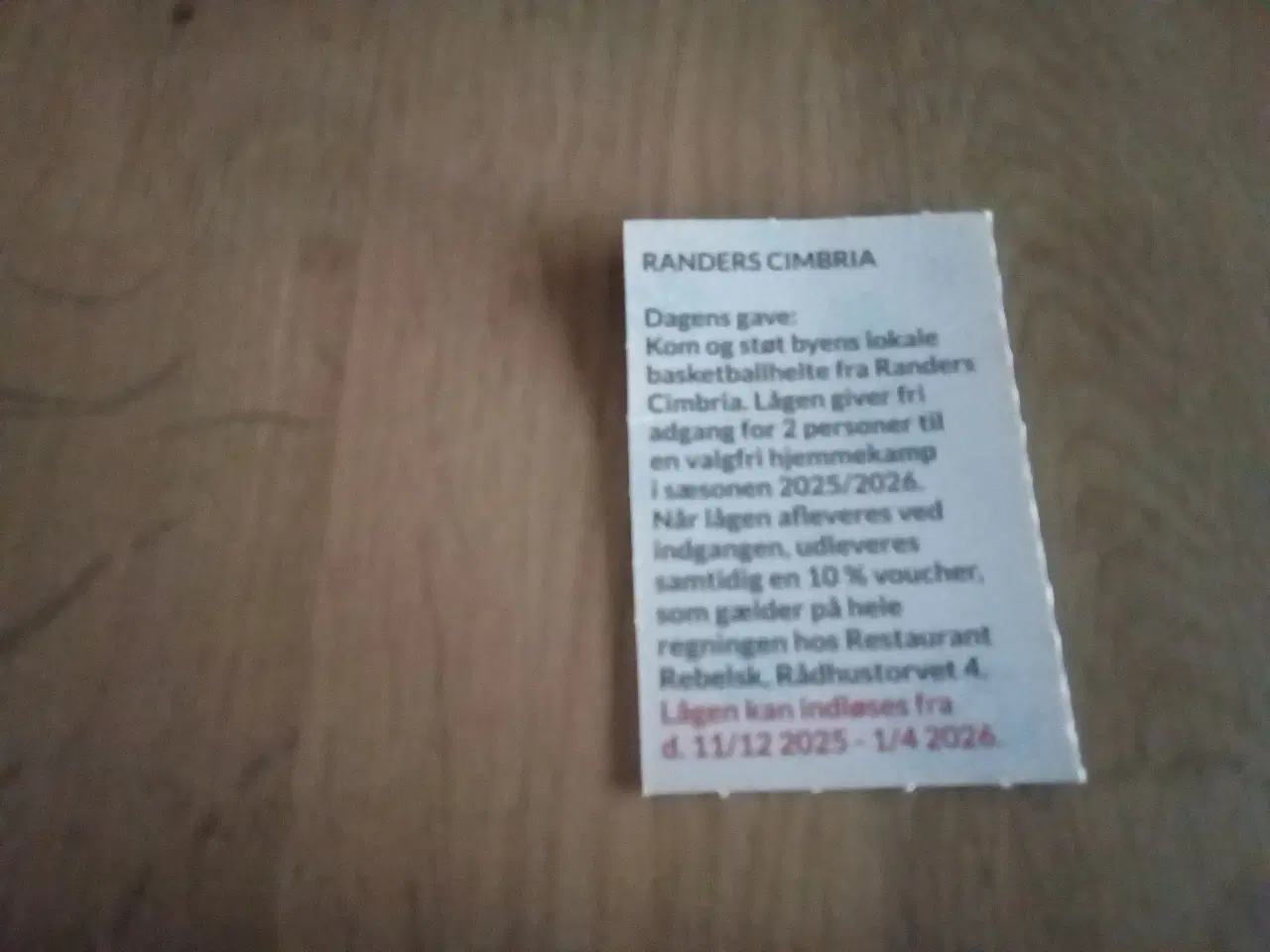 Billede 1 - Adgangsbillet for to personer