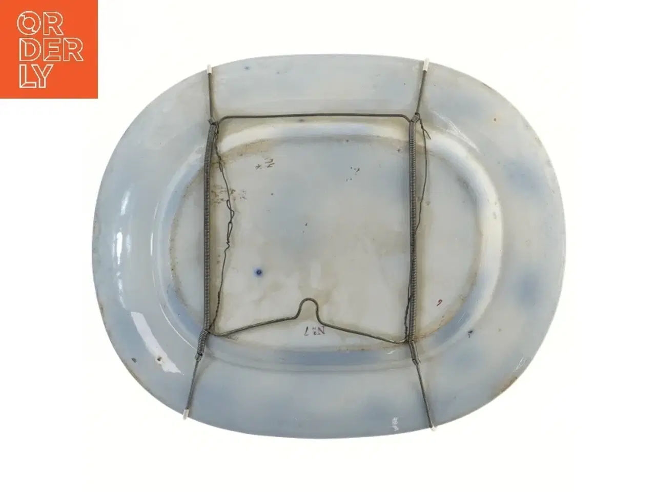 Billede 2 - Porcelænsfad med blomsterdesign (str. 27,5 cm)