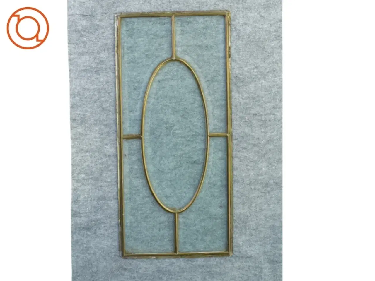 Billede 1 - Facetslebet glas vindue, fin til borddekoration (str. 47 x 21)