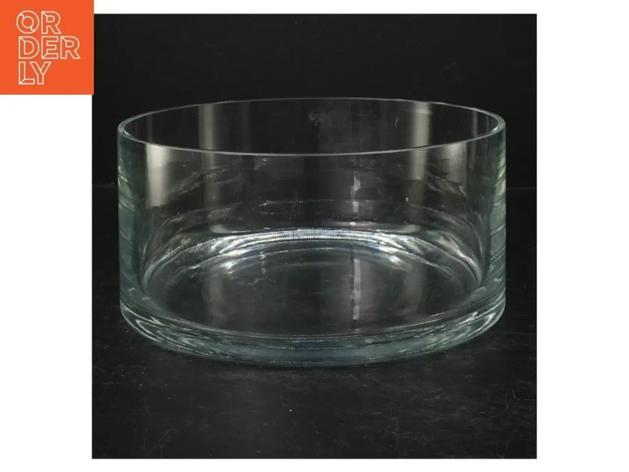 Billede 1 - Gennemsigtig glasfad (str. Ø. 21 cm. længde, 10 cm)