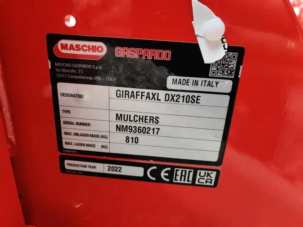 Billede 5 - Maschio Giraffa XL 210 SE Udvendig gearbox - INKL. VIDVINKEL PTO