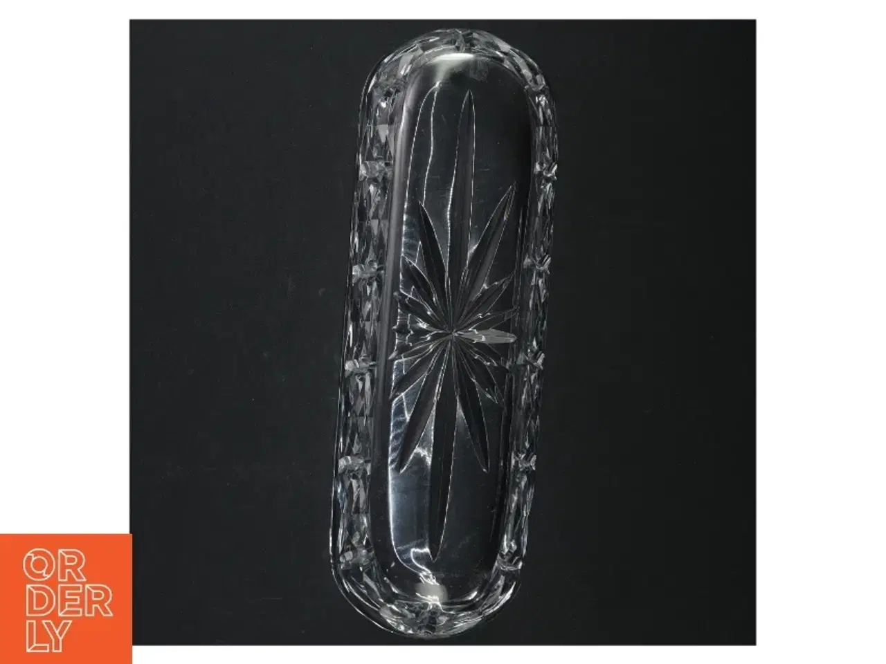 Billede 4 - Glasskål   brugt på gamle toiletborde (str. 25 x 8 cm)